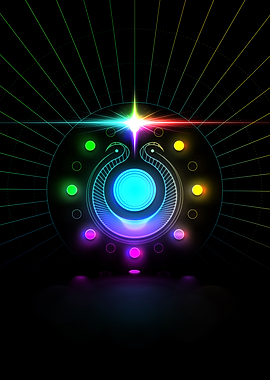 Prismatic Neon Magic Seal