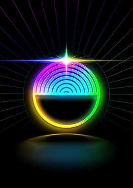 Neon Glyph Mandala Rune