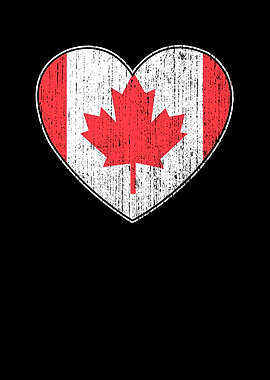 Canada Flag Love Heart