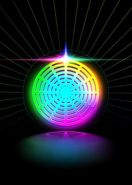 Neon Geometric Glyph Rune