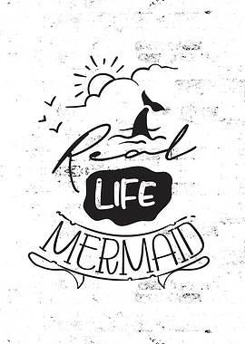Mermaid Life Quote Design