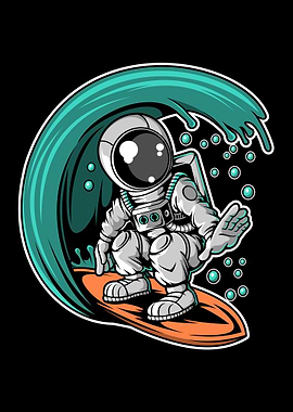 Astronaut Surfing