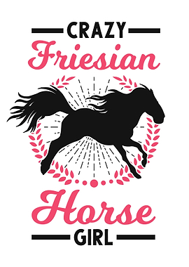 Crazy Friesian Horse Girl
