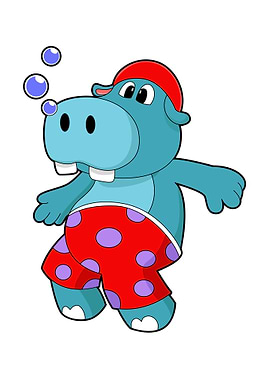 Hippo Swimming Air bubble