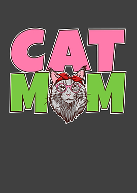 Funny Cat Mom For Cat