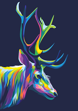 Deer colorful