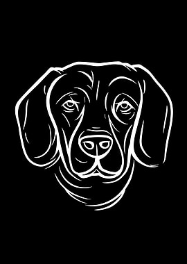 DOG FACE LINE ART