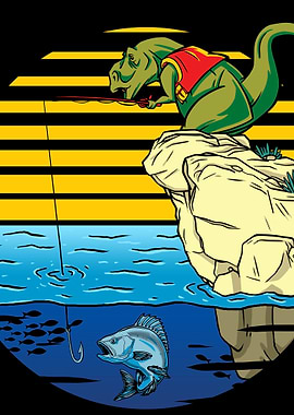 Fishing Dinosaur TRex