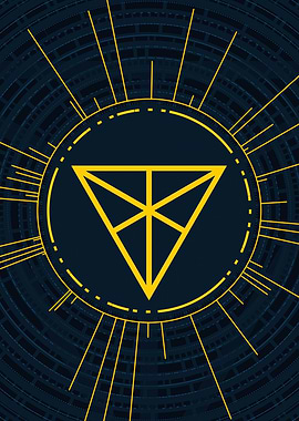 Gold Geometric Glyph Rune