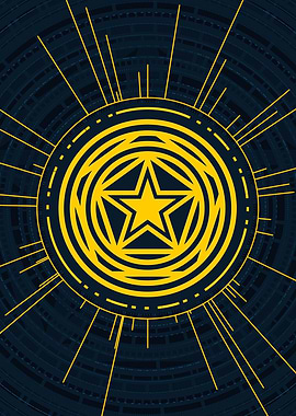 Gold Sacred Geometry Glyph