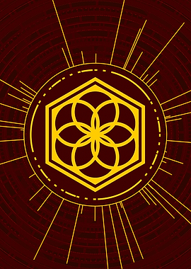 Gold Glyph Mandala Rune