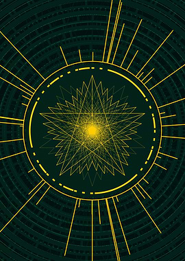 Gold Glyph Mandala Rune