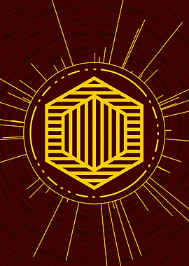 Yellow Glyph Mandala Rune