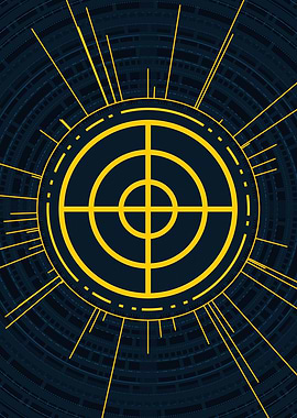 Yellow Glyph Mandala Rune