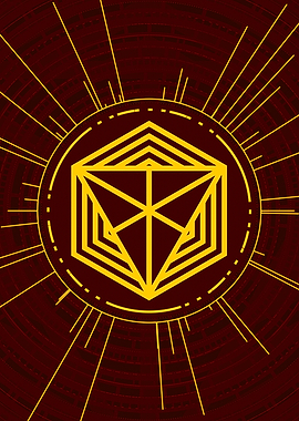 Gold Glyph Mandala Rune