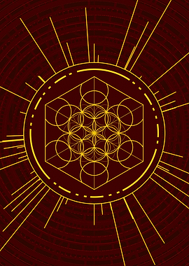 Yellow Glyph Mandala Rune