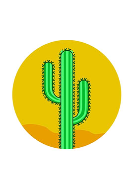 Cactus minimalist art