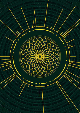 Gold Geometric Glyph Rune