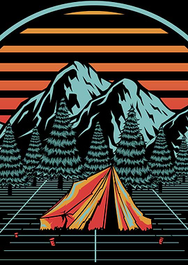 Camping Retro Camper Tent