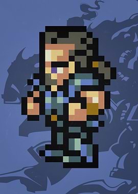 FF VI Cyan Pixel Sprite