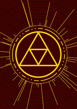 Gold Glyph Mandala Rune