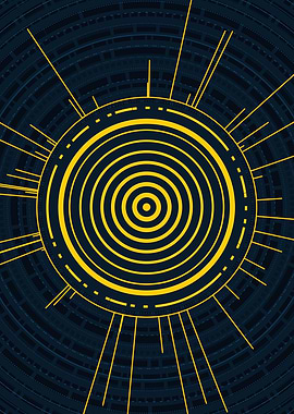 Gold Sacred Geometry Glyph