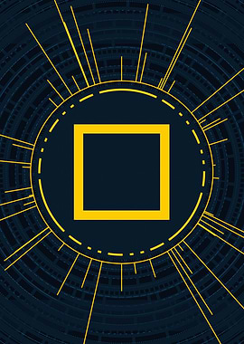 Gold Geometric Glyph Rune