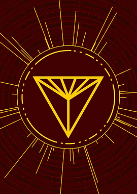 Yellow Glyph Mandala Rune