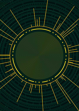 Yellow Glyph Mandala Rune