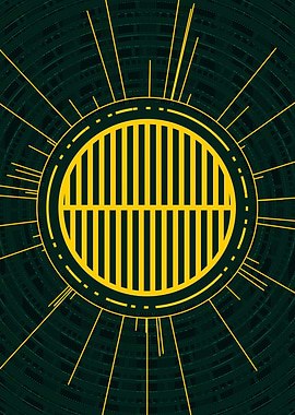 Yellow Glyph Mandala Rune