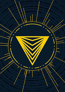 Gold Geometric Glyph Rune