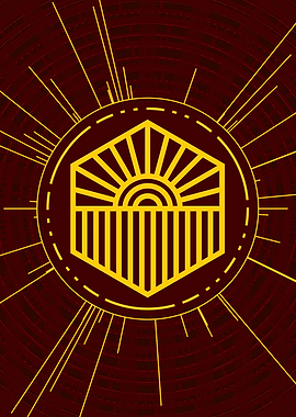 Gold Glyph Mandala Rune