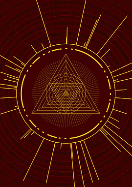 Gold Geometric Glyph Rune