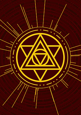 Gold Glyph Mandala Rune