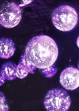 Purple Disco Balls