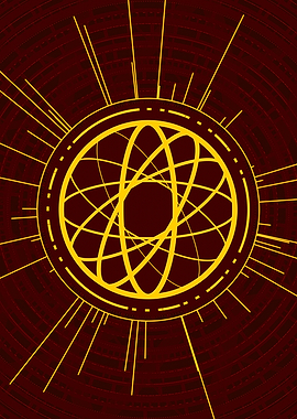 Gold Sacred Geometry Glyph