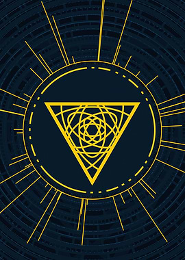 Gold Sacred Geometry Glyph