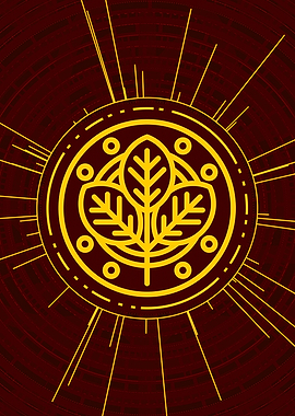 Yellow Glyph Mandala Rune