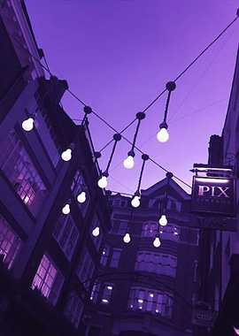 Purple Street Lights