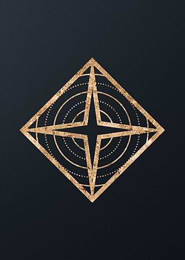 Gold Sacred Geometry Glyph