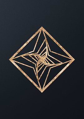 Gold Sacred Geometry Glyph