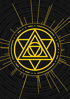 Yellow Gold Magic Glyph