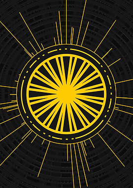 Gold Sacred Geometry Glyph