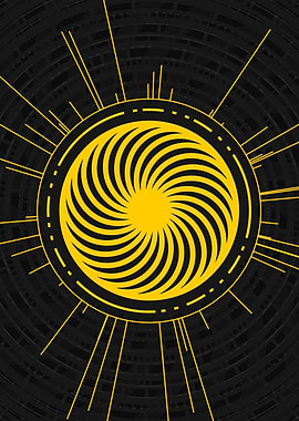 Gold Sacred Geometry Glyph