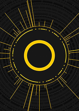 Yellow Glyph Mandala Rune