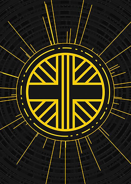 Gold Sacred Geometry Glyph