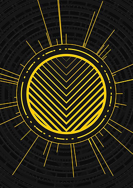 Gold Glyph Mandala Rune