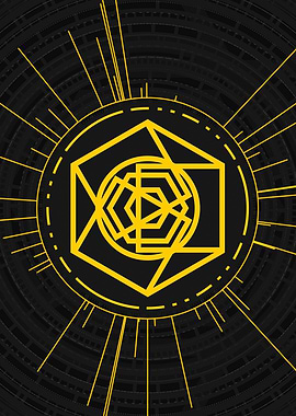 Gold Glyph Mandala Rune