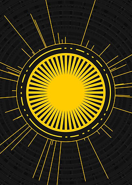 Gold Sacred Geometry Glyph