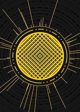 Gold Glyph Mandala Rune